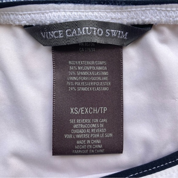 Vince Camuto Swim Bottoms Striped Navy White Pattern Size-XS Can fit a Small - Picture 3 of 4